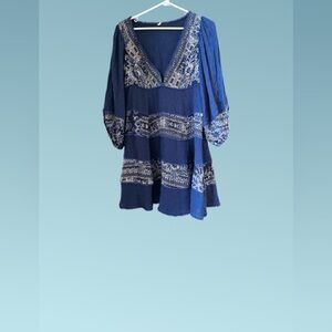Free People Mini Dress with embroidery